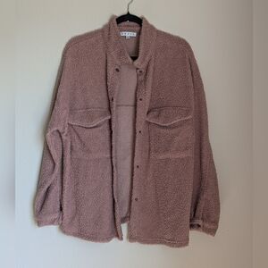 Hyfve Cozy Pink Teddy Shacket / Jacket Size M